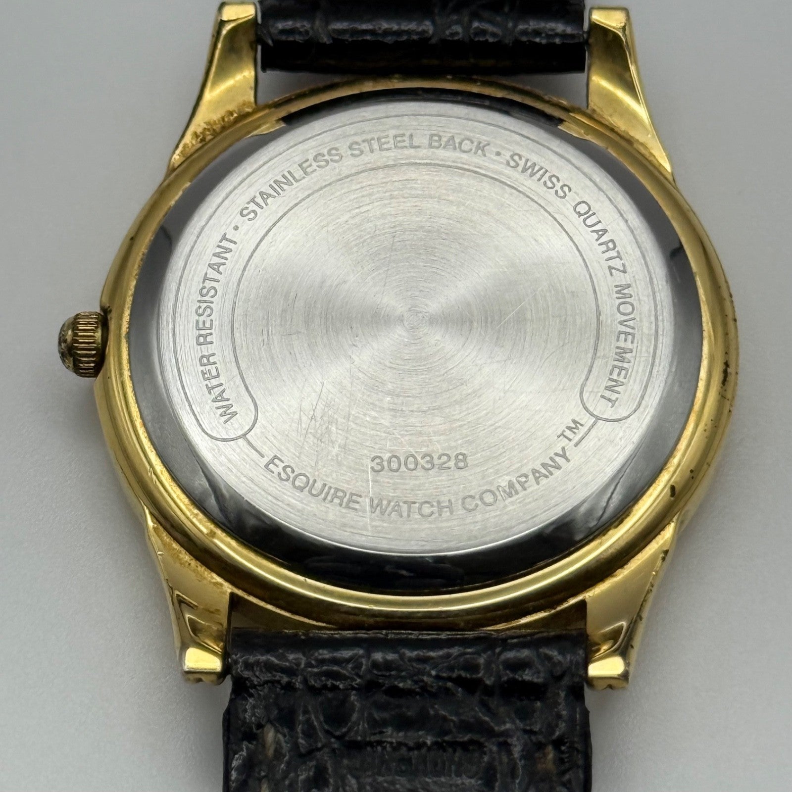 Working Esquire ESQ 300328 Date Swiss 33mm Quartz Watch New Battery Adjustable