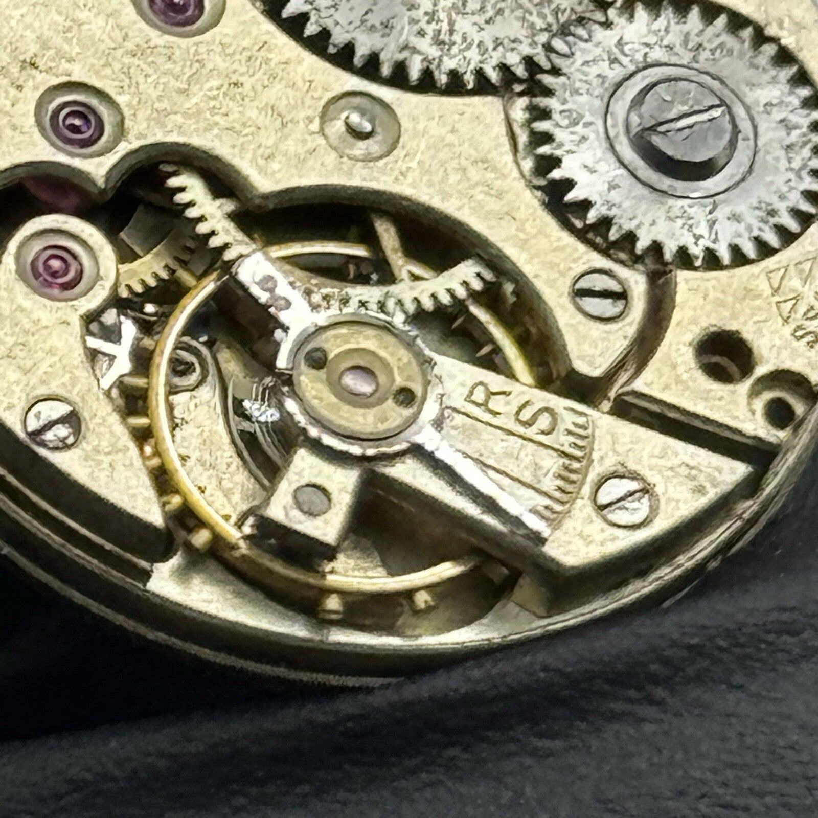 23.5mm Stauffer S S & Co Military Dial Movement Hands Swiss Parts Repair