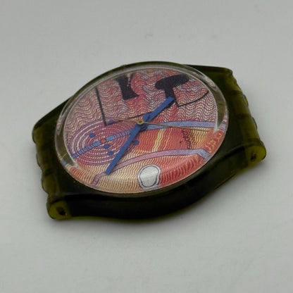 33mm Vintage 1990 Swatch Franco GG110 Watch UNTESTED PARTS REPAIR