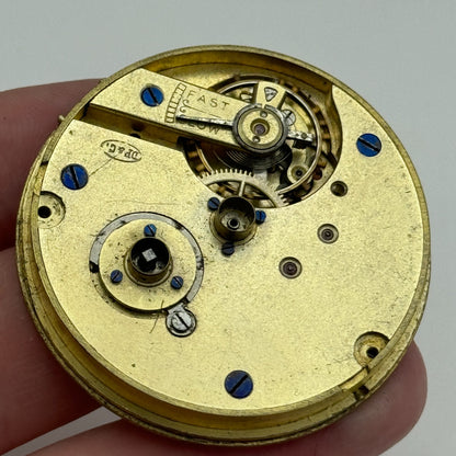 45.3mm Antique Dimier Freres & Cie D F & C Key Wound Pocket Watch Movement PARTS