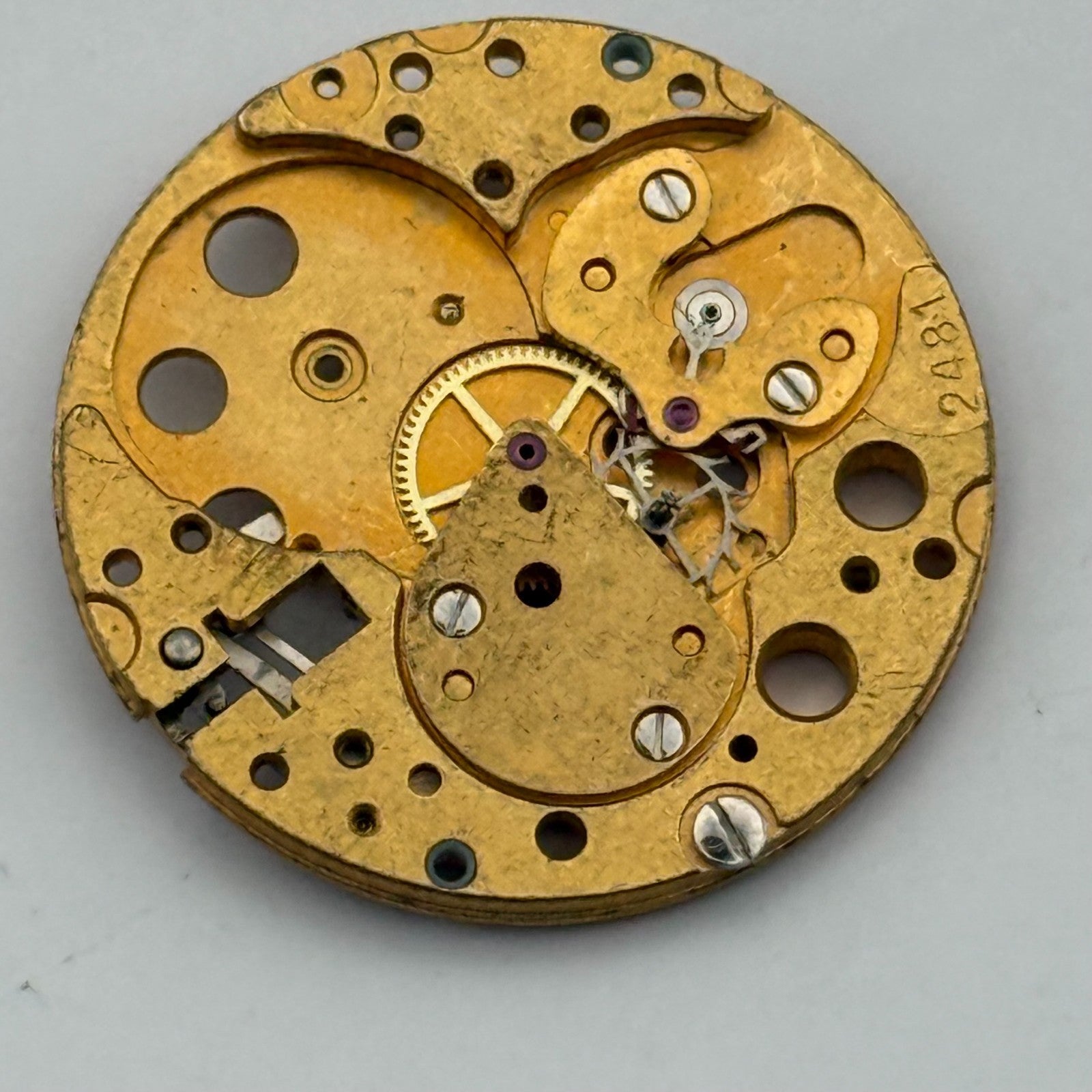 Tissot Omega 2481 Automatic Incomplete Watch Movement Vintage Swiss Parts Repair