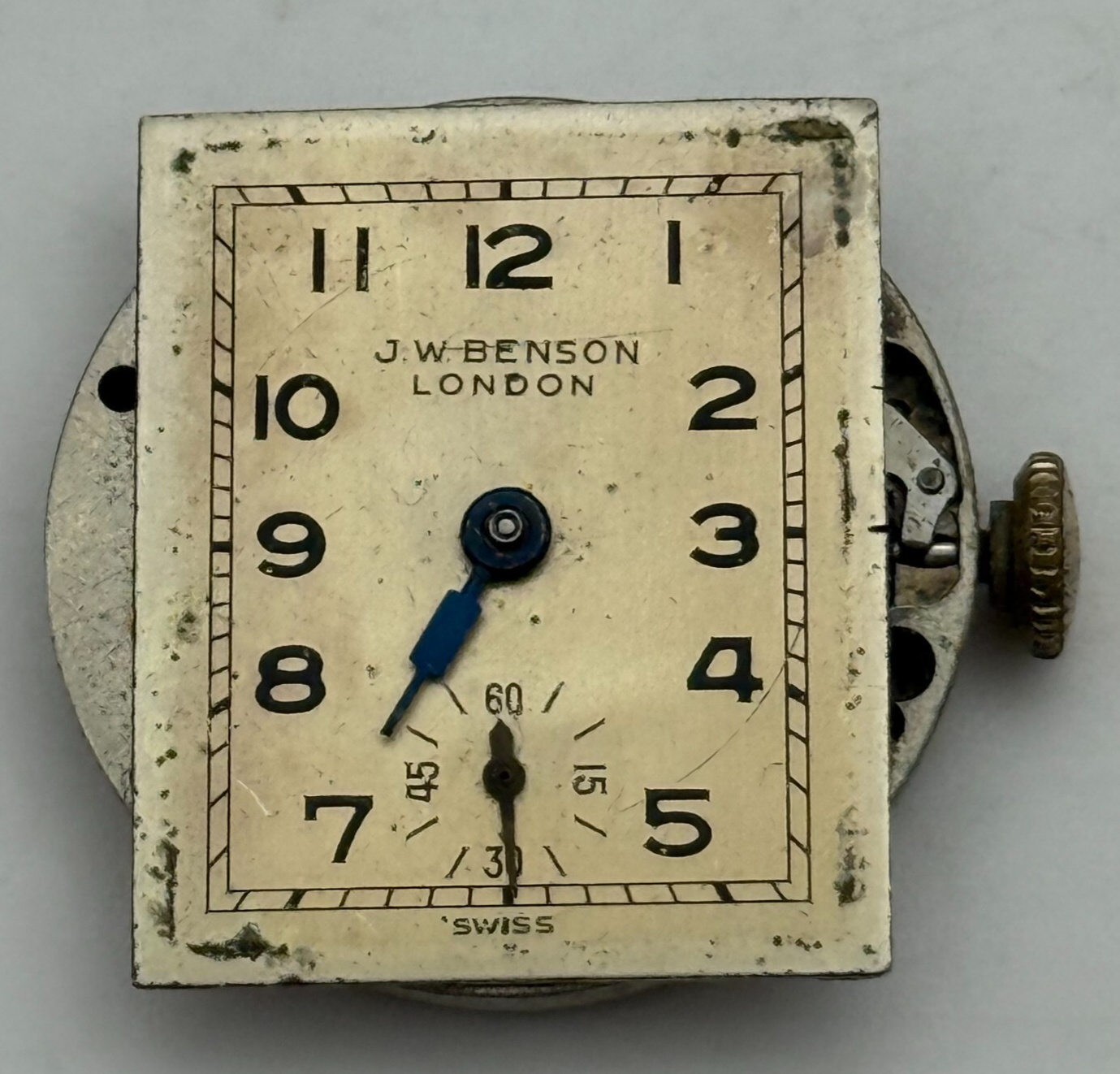 23.4mm Vintage J W Benson Cyma Ref 163 Manual Wind Watch Movement PARTS REPAIR