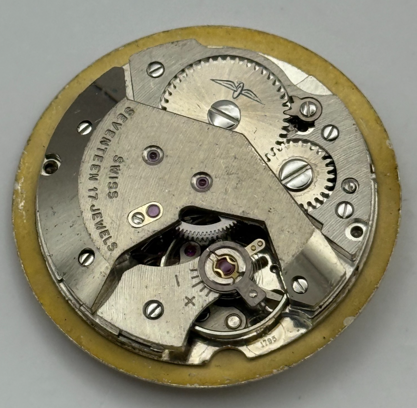 AS 1795 Watch Movement Rotary Manual Wind Vintage Swiss Parts Repair 25.8mm
