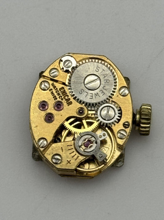 12.9mm Running Vintage Enicar Ultrasonic AR 678 Star Jewels Watch Movement PARTS