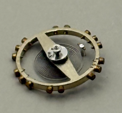 AS 1051 Balance Wheel Complete And Spring 5¼’’’ 34 M Watch Movement Parts NOS