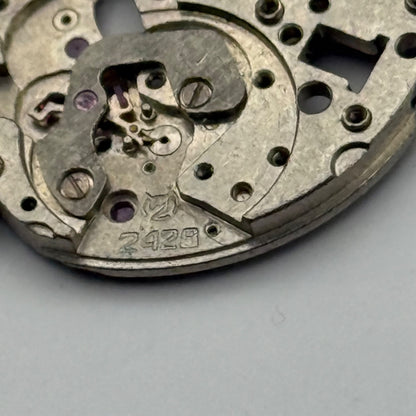 Slava 2428 Soviet Watch Movement Main Plate Manual Wind Vintage Parts 24.9mm
