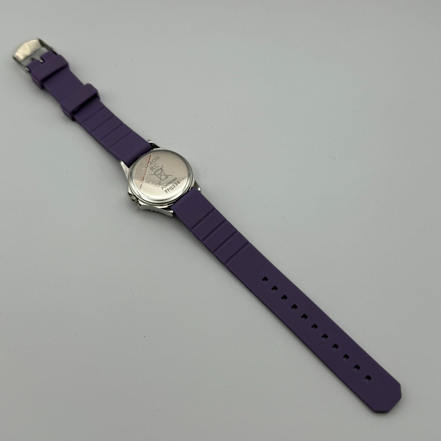 Citron Ladies Quartz Watch Crystal Accents Purple Strap Working 27mm New Battery