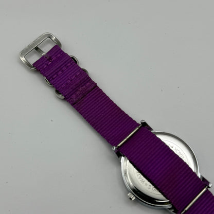 Zeiger Ladies Quartz Watch Rainbow Dial Purple Strap Working 33mm New Battery