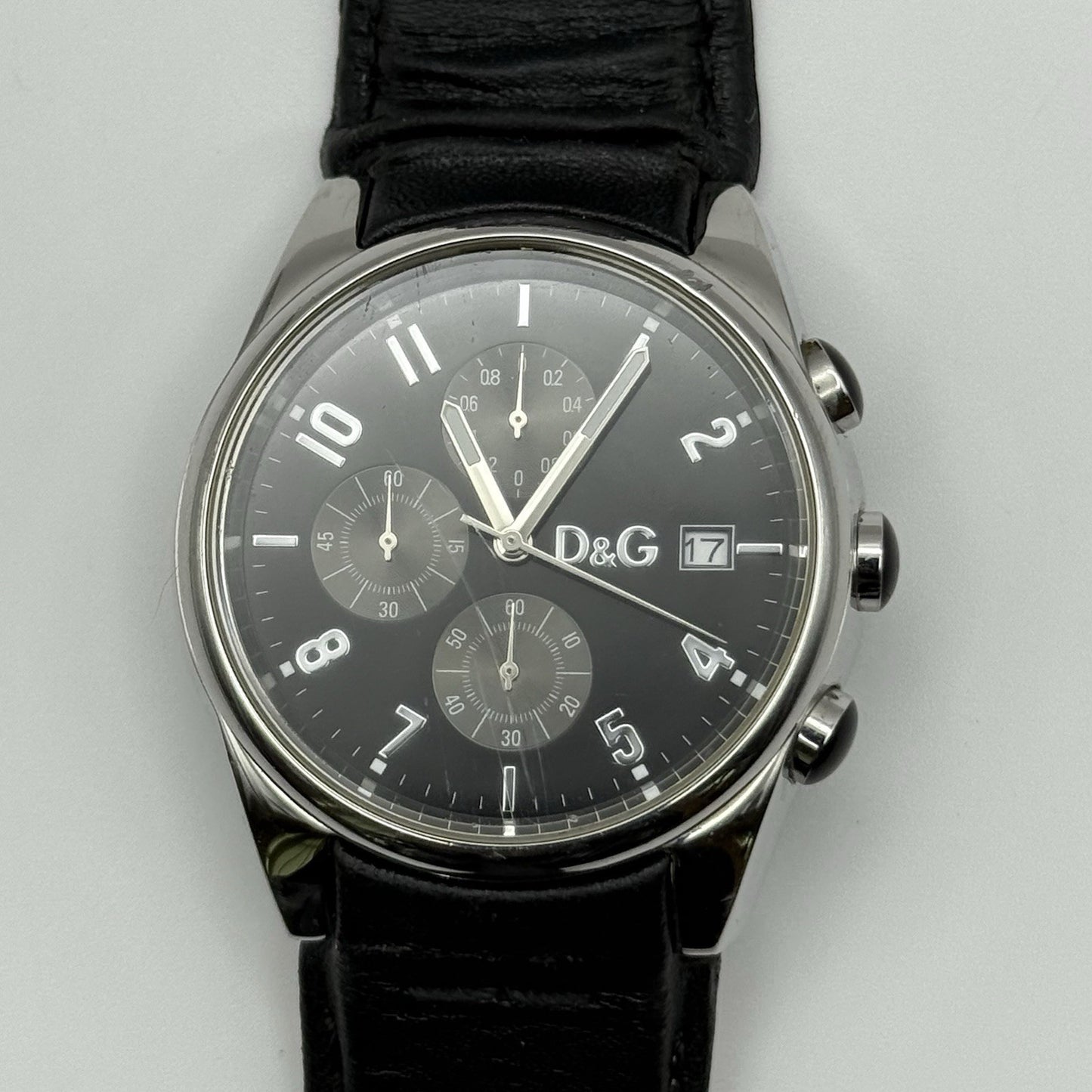 Dolce & Gabbana D&G 40mm Working Quartz Watch Date Display Stainless Steel