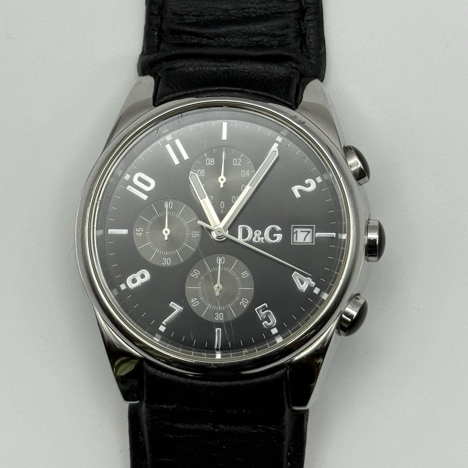 Dolce & Gabbana D&G 40mm Working Quartz Watch Date Display Stainless Steel