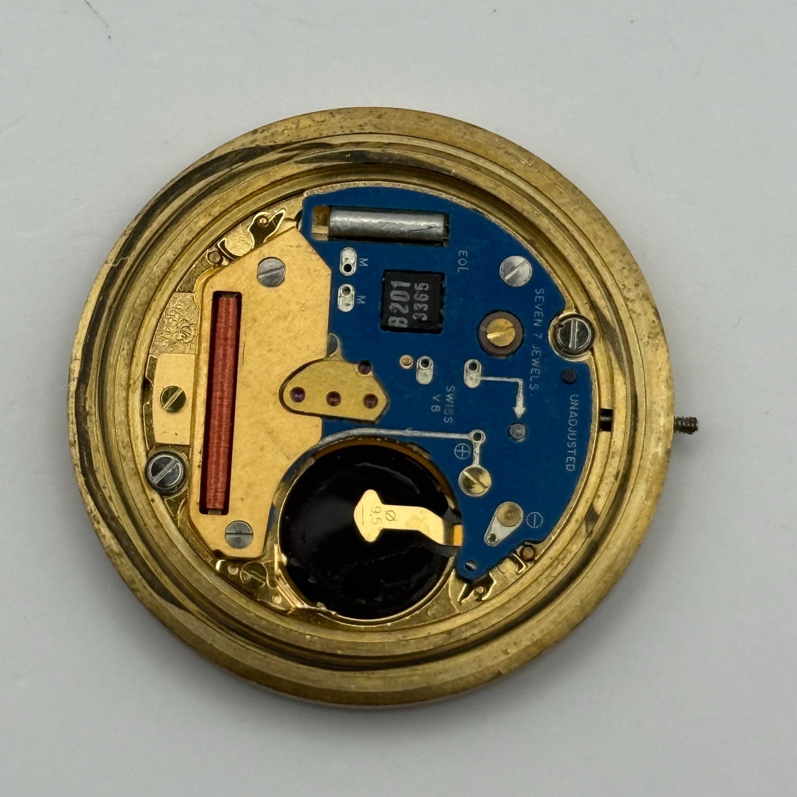 ETA 955.412 Quartz Watch Movement Rotary Elite Date Vintage Parts Repair 30.9mm