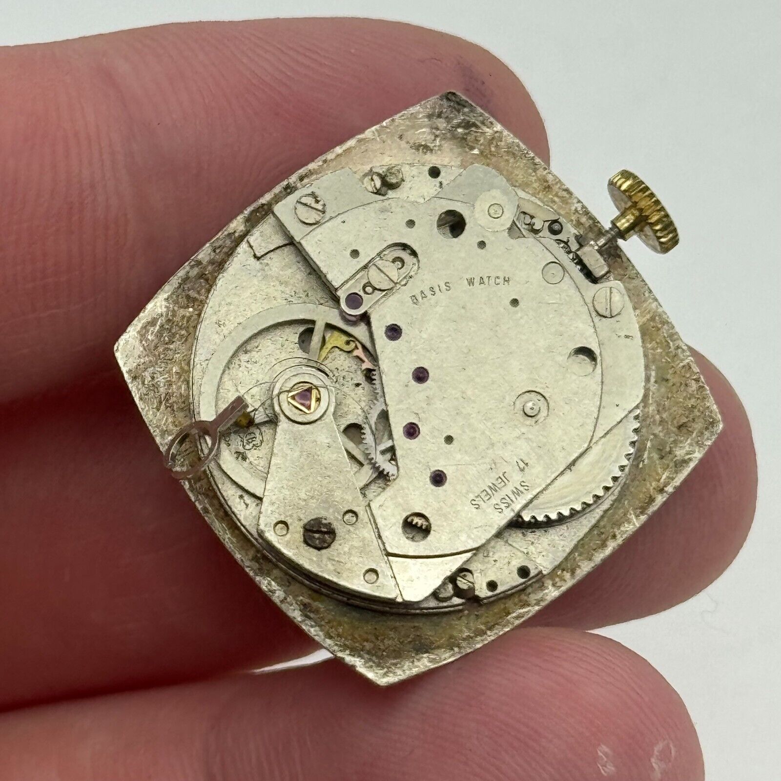 23.6mm Superoma EB 8481-74 Manual Wind 17 Jewels Watch Movement PARTS REPAIR