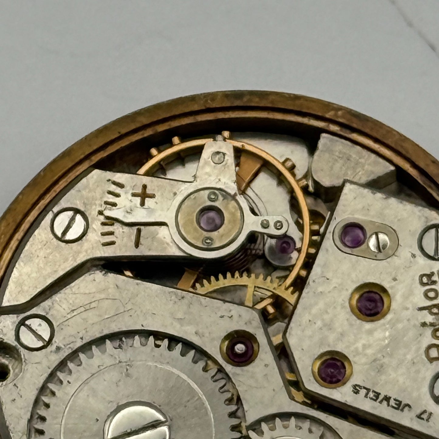 FHF 70 Watch Movement Roldor Manual Wind Vintage Swiss 17 Jewels Parts 27.1mm