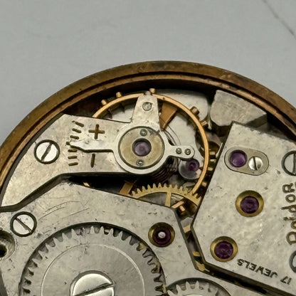 FHF 70 Watch Movement Roldor Manual Wind Vintage Swiss 17 Jewels Parts 27.1mm