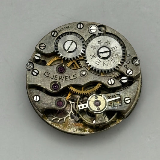 22mm Vintage Bernex Maru 269 Swiss Made Manual Wind Watch Movement PARTS REPAIR