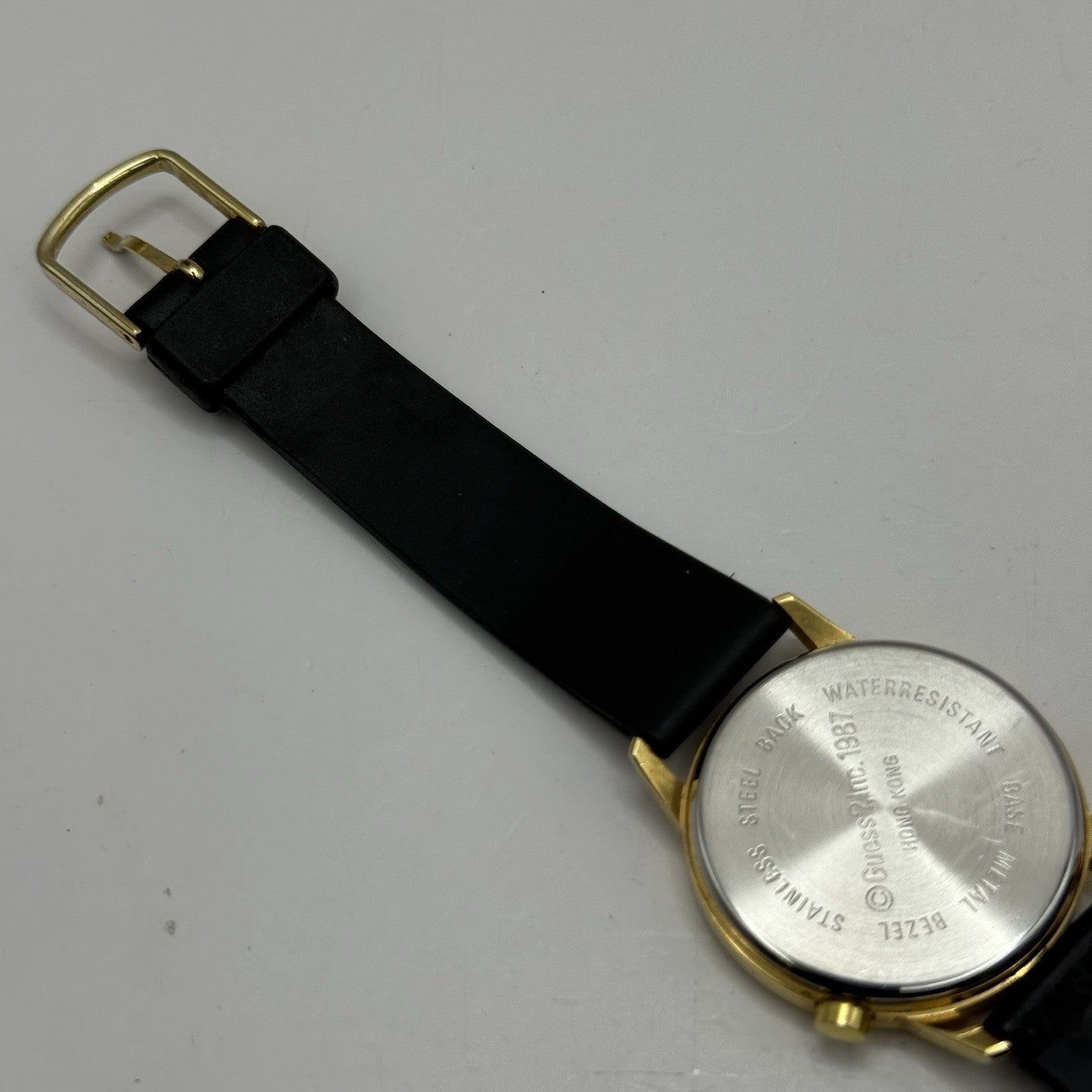 30mm Working Ladies Guess In God We Trust Hong Kong Gold Plated Quartz Watch