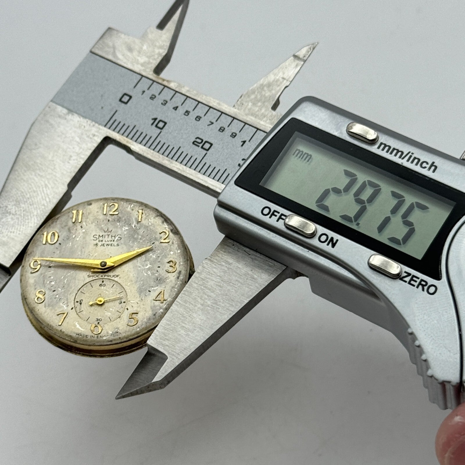 30.5mm Mens Smiths De Luxe Cal 6111 Shockproof Manual Wind Watch Movement PARTS