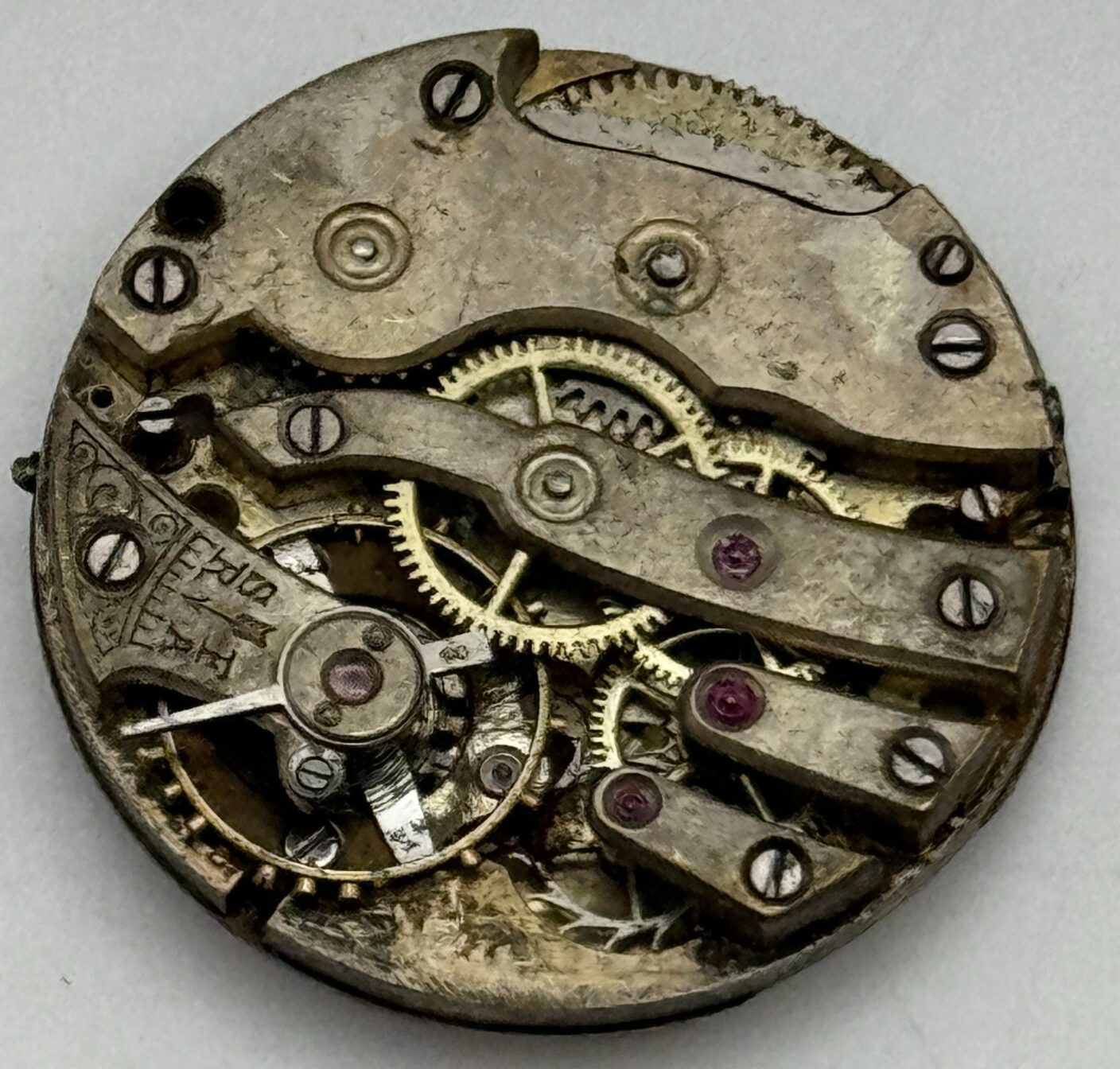 23.6mm Men's Unidentified Antique Cylinder Swiss Manual Wind Watch Movement PART