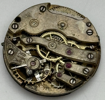 23.6mm Men's Unidentified Antique Cylinder Swiss Manual Wind Watch Movement PART