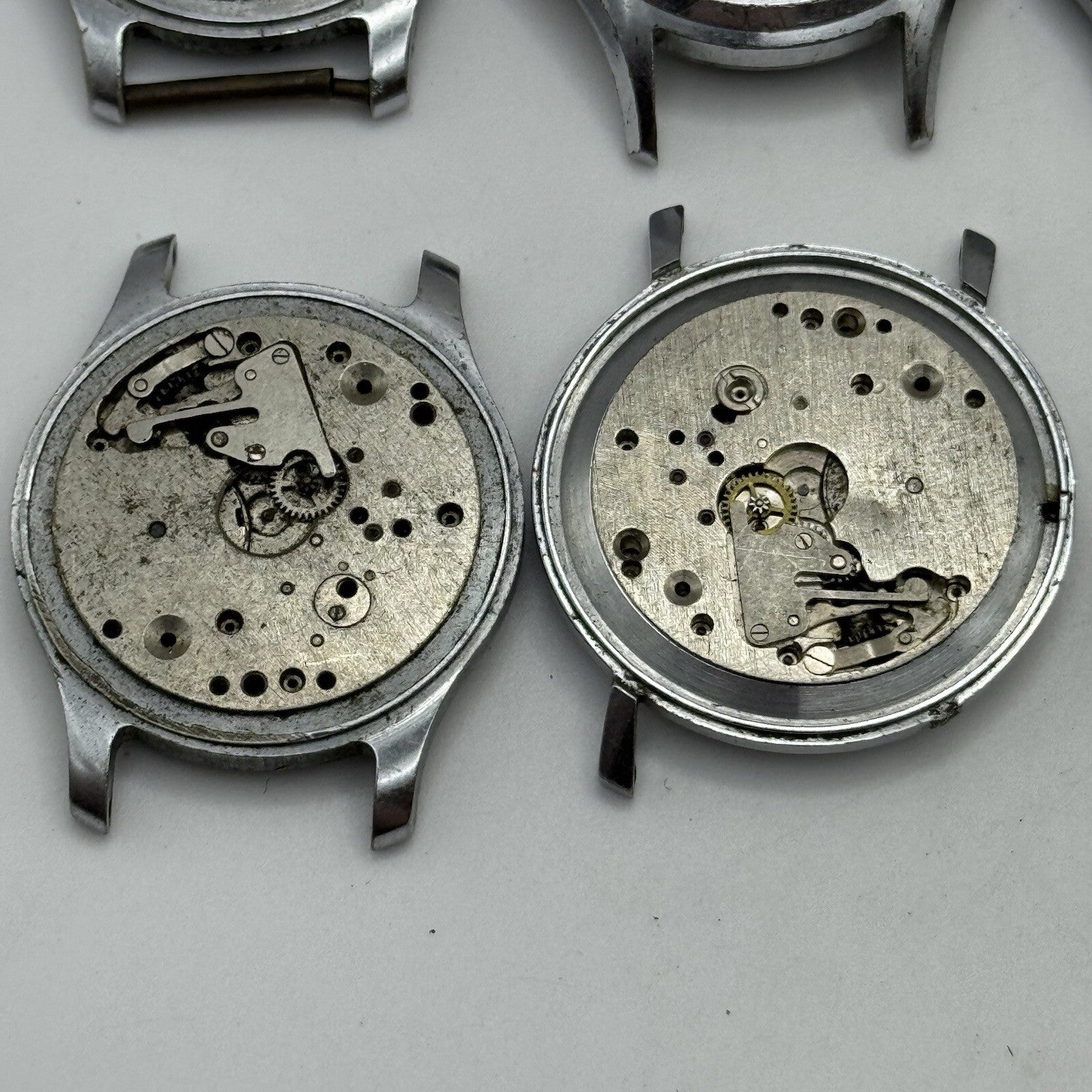 9 x Vintage Soviet Manual Wind Watch Heads For Parts Repair Job Lot Bundle