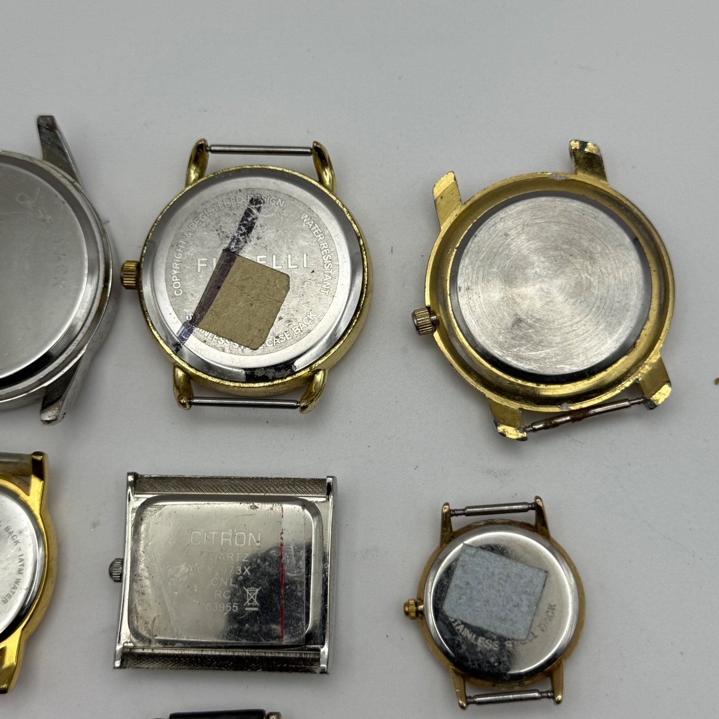 Bundle Of 9 Quartz Watches Modern / Vintage Untested Parts / Repair / Crafts