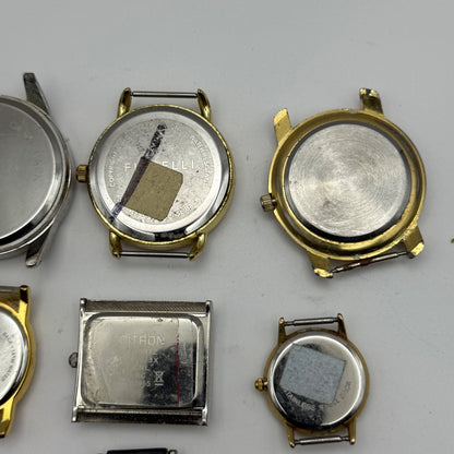 Bundle Of 9 Quartz Watches Modern / Vintage Untested Parts / Repair / Crafts