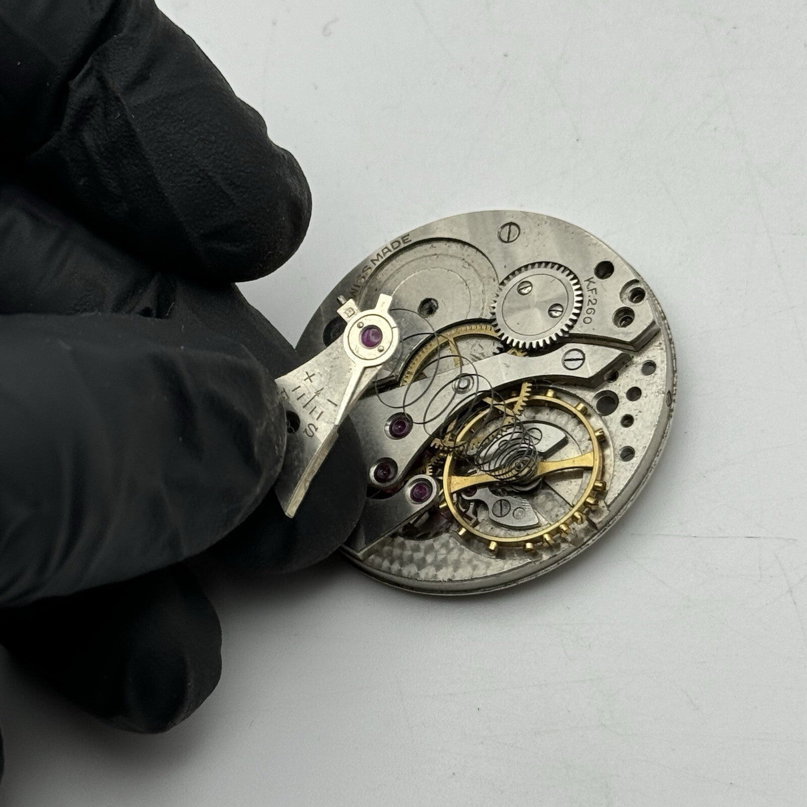 38.7mm Certina Kurth Freres KF 260 Pocket Watch Movement FOR PARTS Repair