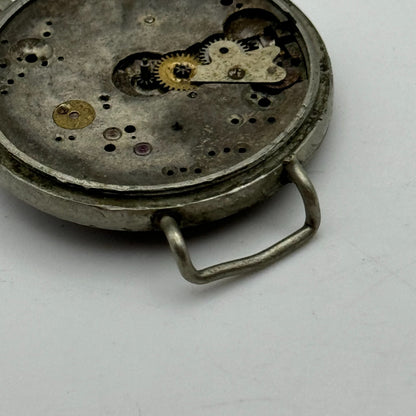 33.6mm Unidentified 15 Jewels Men's Trench Watch Movement Manual Wind PARTS