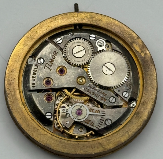 AS 1200 Watch Movement Timor Manual Wind Vintage Swiss Parts Repair 30.4mm