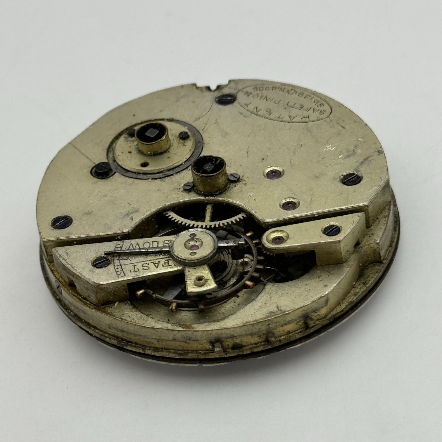 45.1mm Antique Henry E Peck Patent 2622 Safety Pinion Pocket Watch Movement