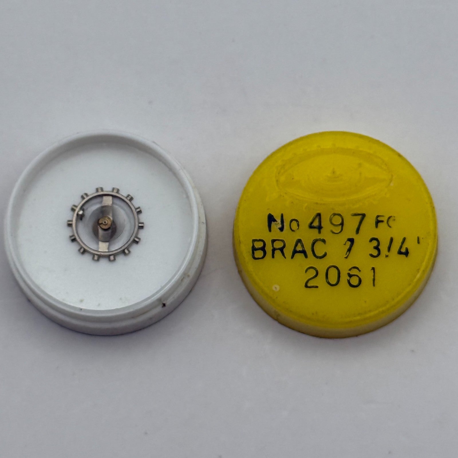 Brac 2061 Balance Wheel Complete And Spring  7¾’’’ 497 Watch Movement Parts NOS