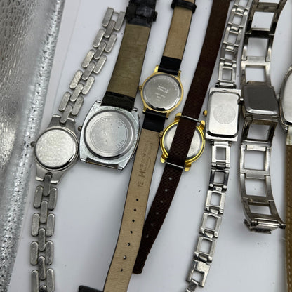 Bundle Of 16 Quartz Watches Modern / Vintage Untested Parts / Repair / Crafts