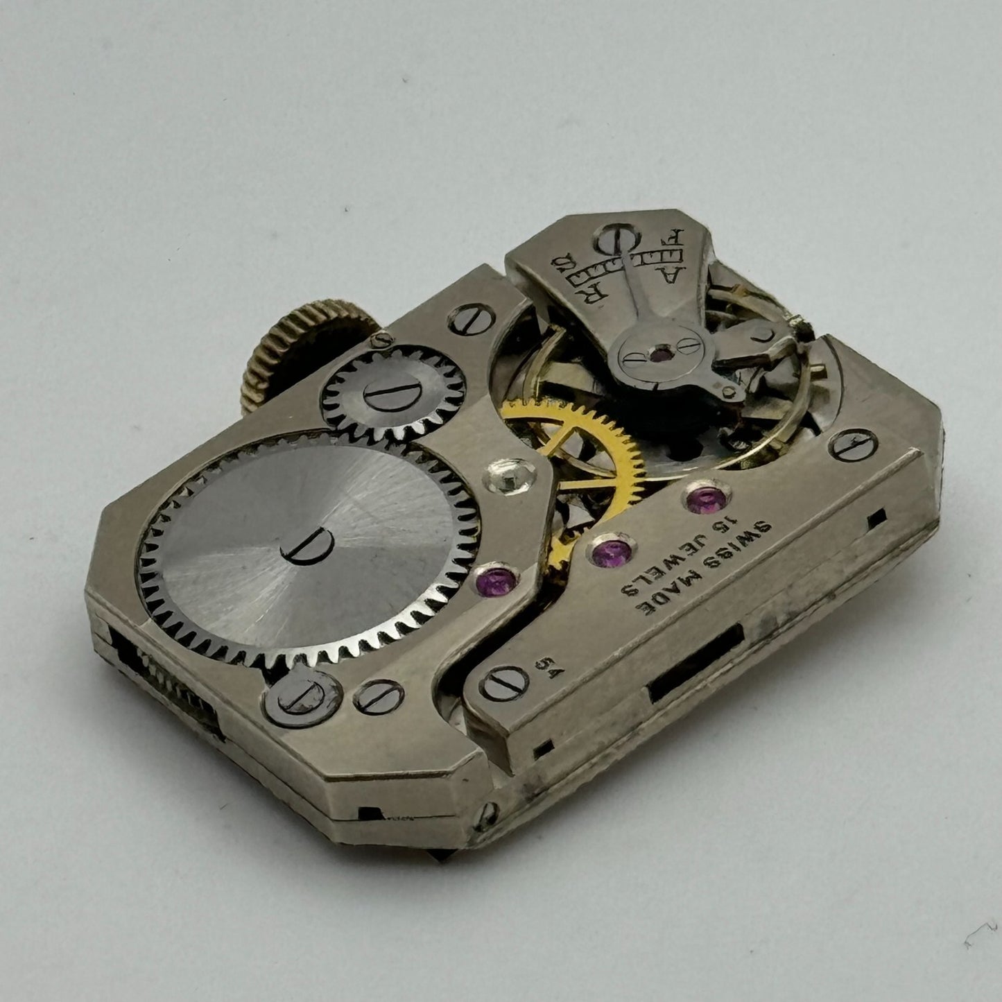20.6mm Running Limit Revue 54 High Grade Tank Watch Movement Manual Wind PARTS