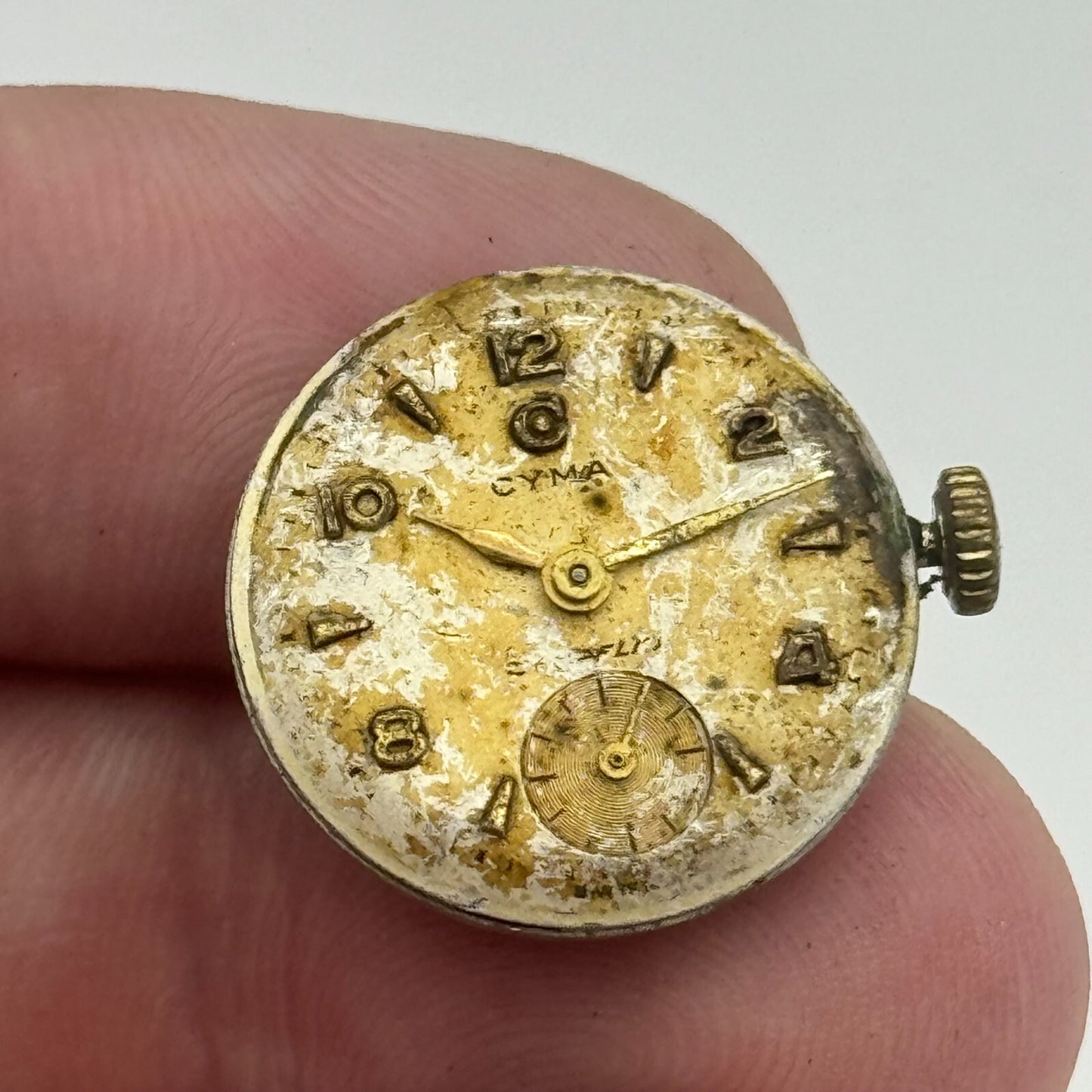 19.7mm Cyma R.424 Sub Seconds Manual Wind Watch Movement Swiss Vintage PARTS