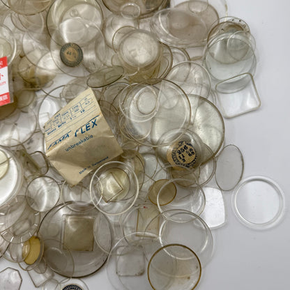 Bundle Of Mixed Wristwatch Pocket Watch Crystals New / Used Joblot Spares Repair