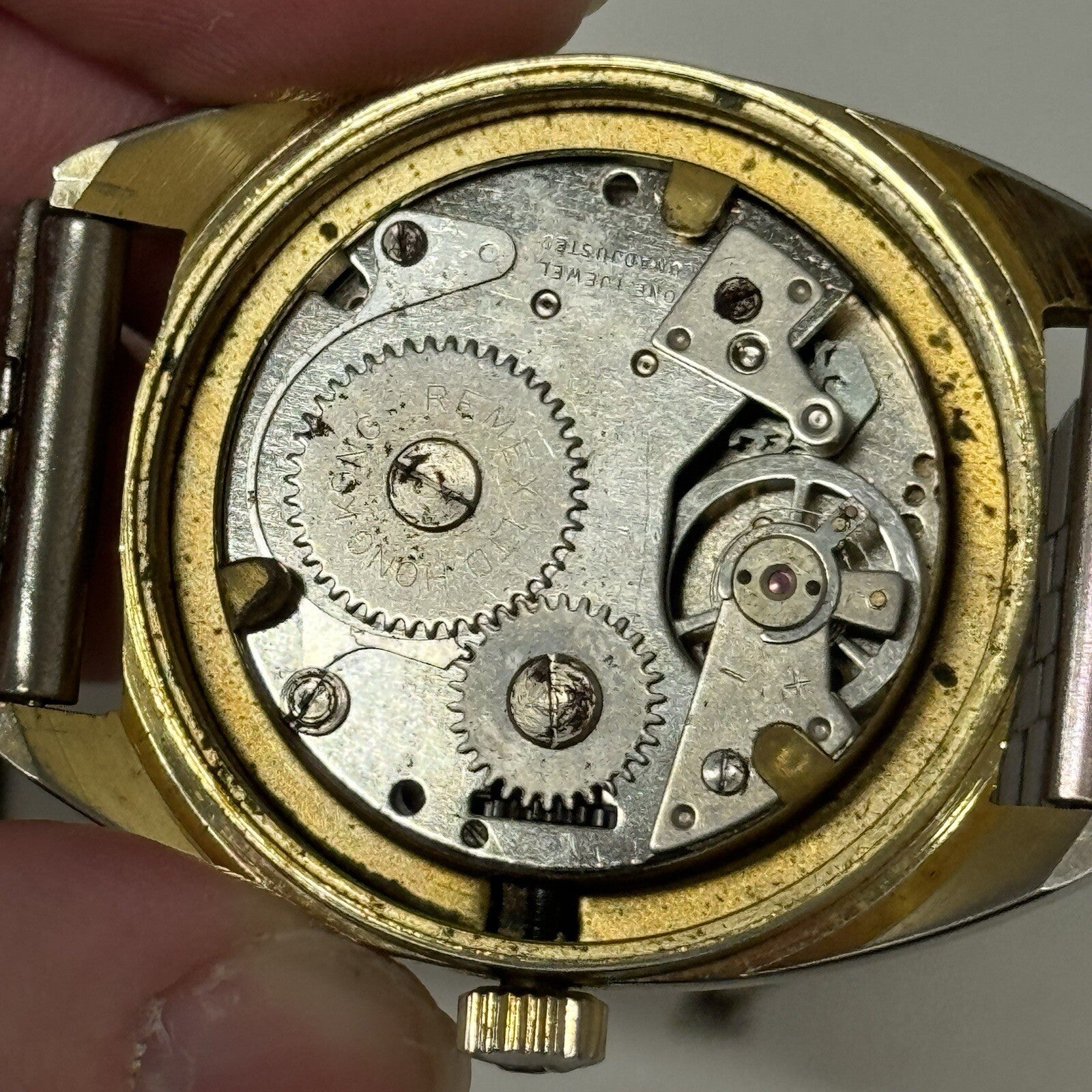 34mm WORKING Vintage Ladies Eurosonic Perfectime Amazing Green Dial 8.2 In Watch