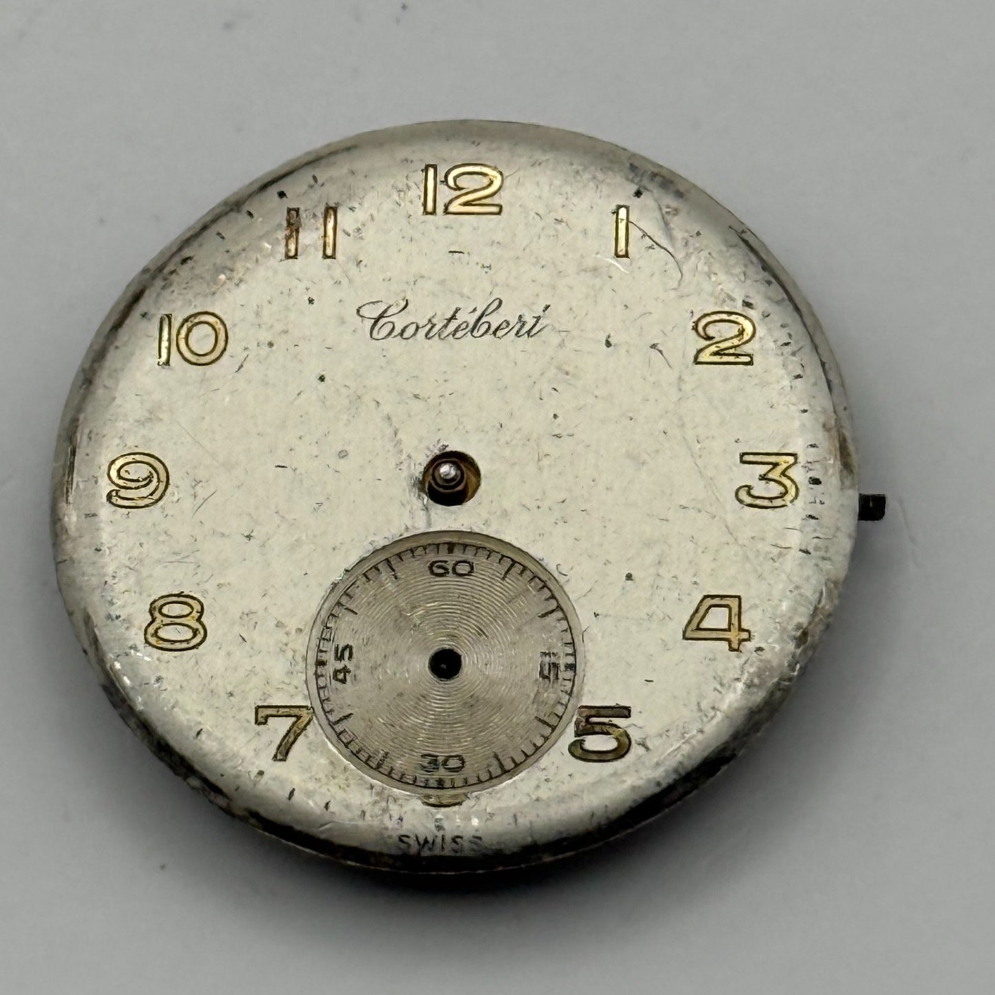 Cortebert Cal 665 Watch Movement 15 Jewels Sub Seconds Manual Wind Parts 25.3mm