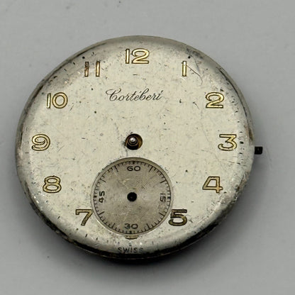 Cortebert Cal 665 Watch Movement 15 Jewels Sub Seconds Manual Wind Parts 25.3mm