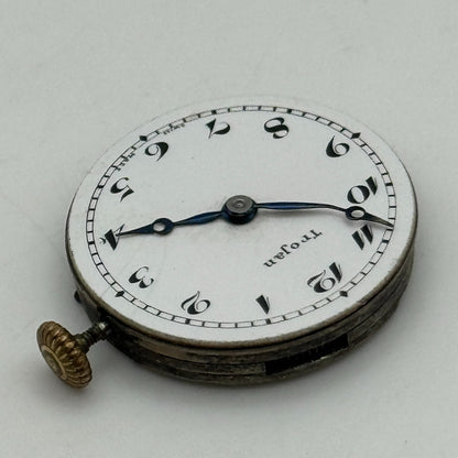 22mm Trojan 9 3/4 Swiss 15 Jewels Trench Watch Movement Manual Wind PARTS SPARES