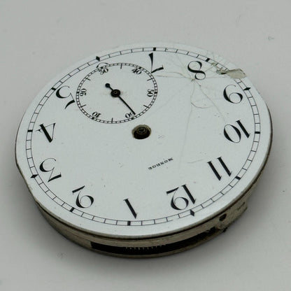 43mm Monroe Watch Co Sub Seconds Vintage Hunter Pocket Watch Movement PARTS