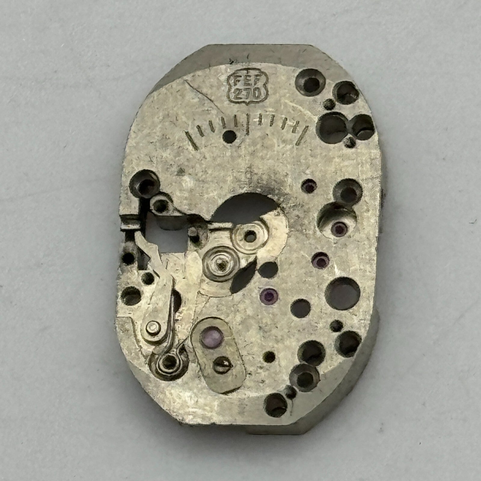 12.8mm Ladies FEF 270 Partial Manual Wind Watch Movement Swiss Vintage PARTS