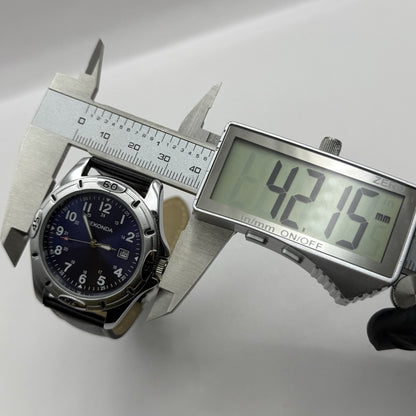 40mm Working Men’s Sekonda N3512 Blue 24 Hour Date Dial Stainless Quartz Watch
