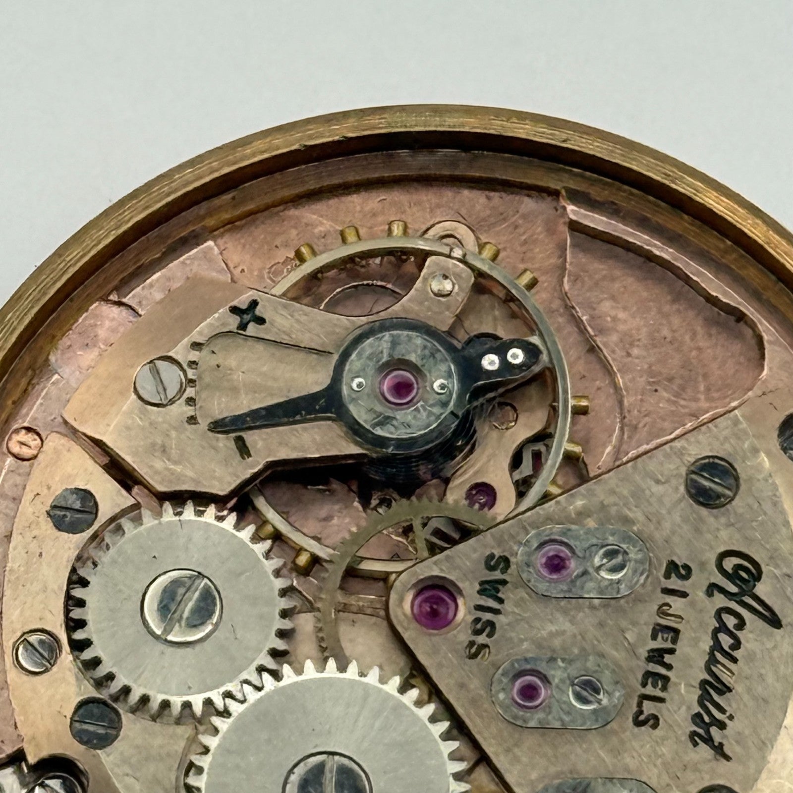 ETA 2409 Watch Movement Accurist Manual Wind Vintage Swiss Parts Repair 29.4mm