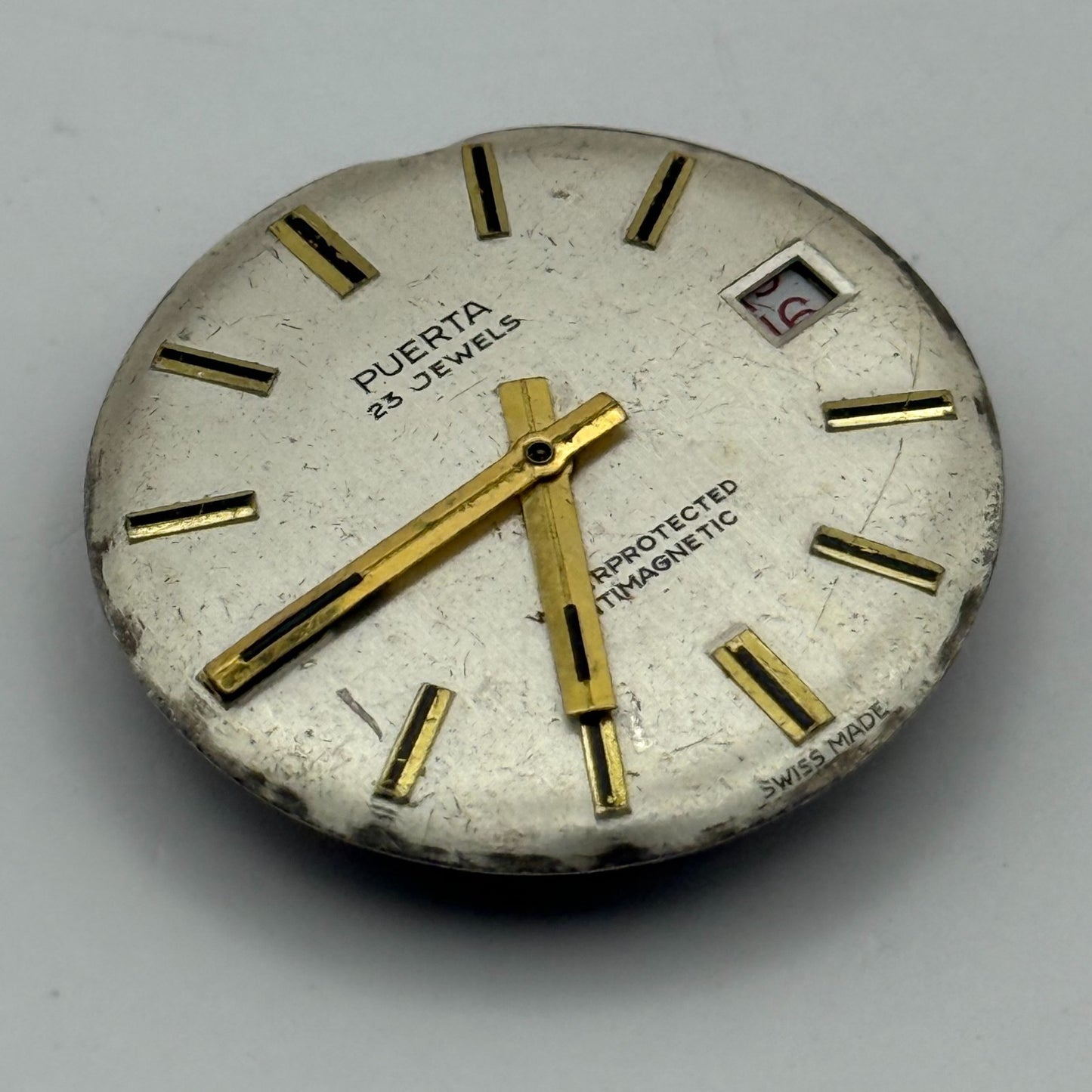 EB 8021N Watch Movement Puerta Date Manual Wind Vintage Parts Repair 25.9mm