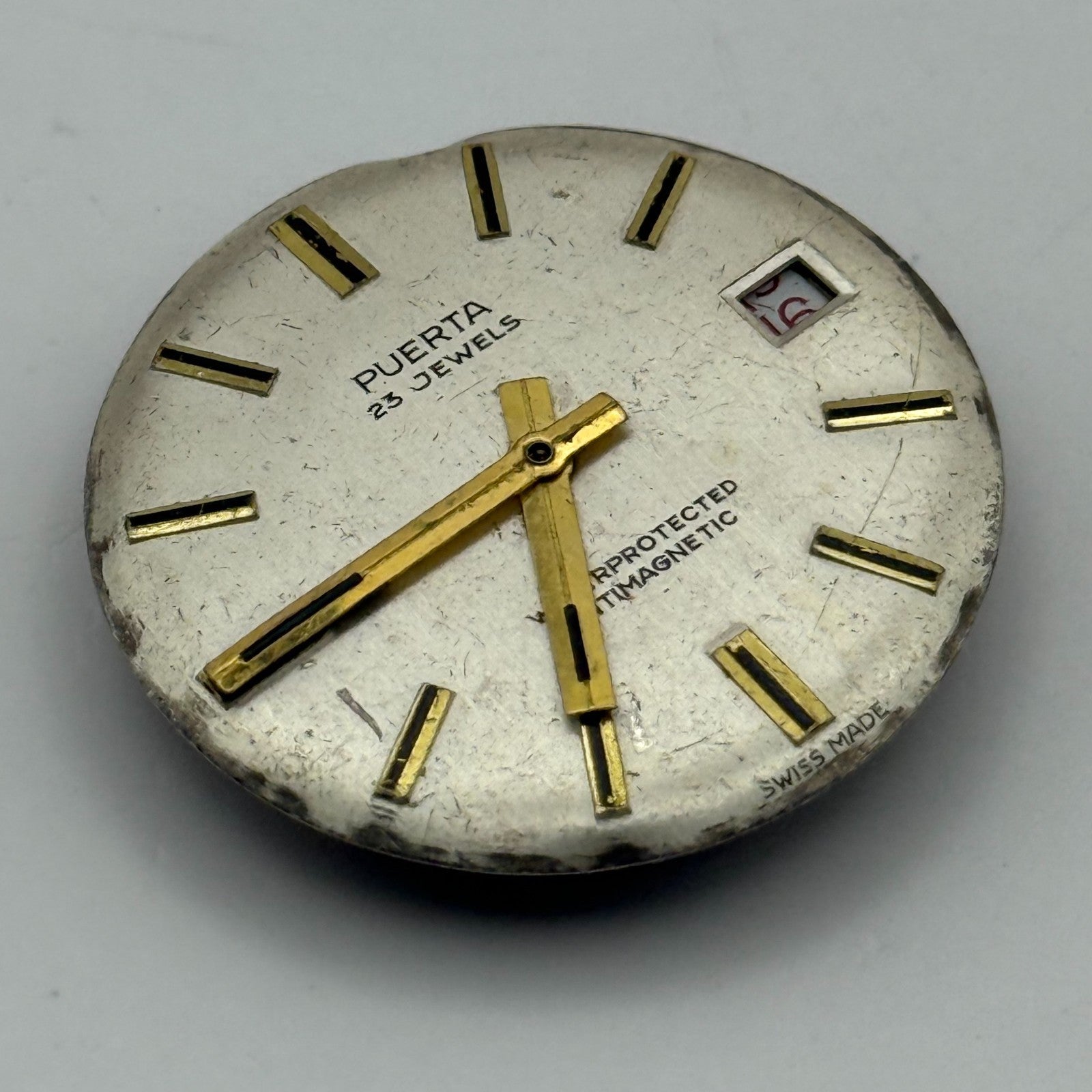 EB 8021N Watch Movement Puerta Date Manual Wind Vintage Parts Repair 25.9mm