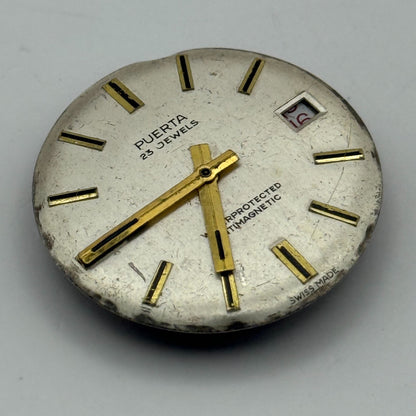 EB 8021N Watch Movement Puerta Date Manual Wind Vintage Parts Repair 25.9mm