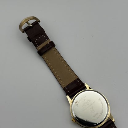 Infinite Ladies Quartz Watch Mother of Pearl Dial Brown Strap Japan Working 31mm
