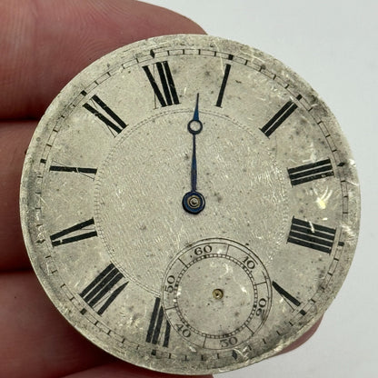 42.1mm Vintage Open Face Swiss Pocket Watch Movement PARTS REPAIR SPARES
