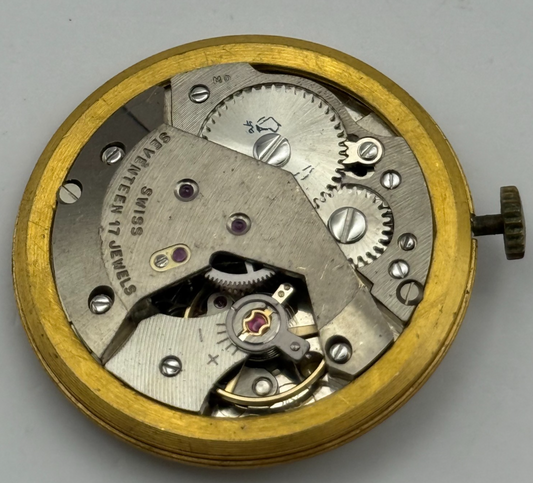 Rotary AS 1795 Watch Movement Manual Wind Vintage Swiss Parts Repair 30.6mm