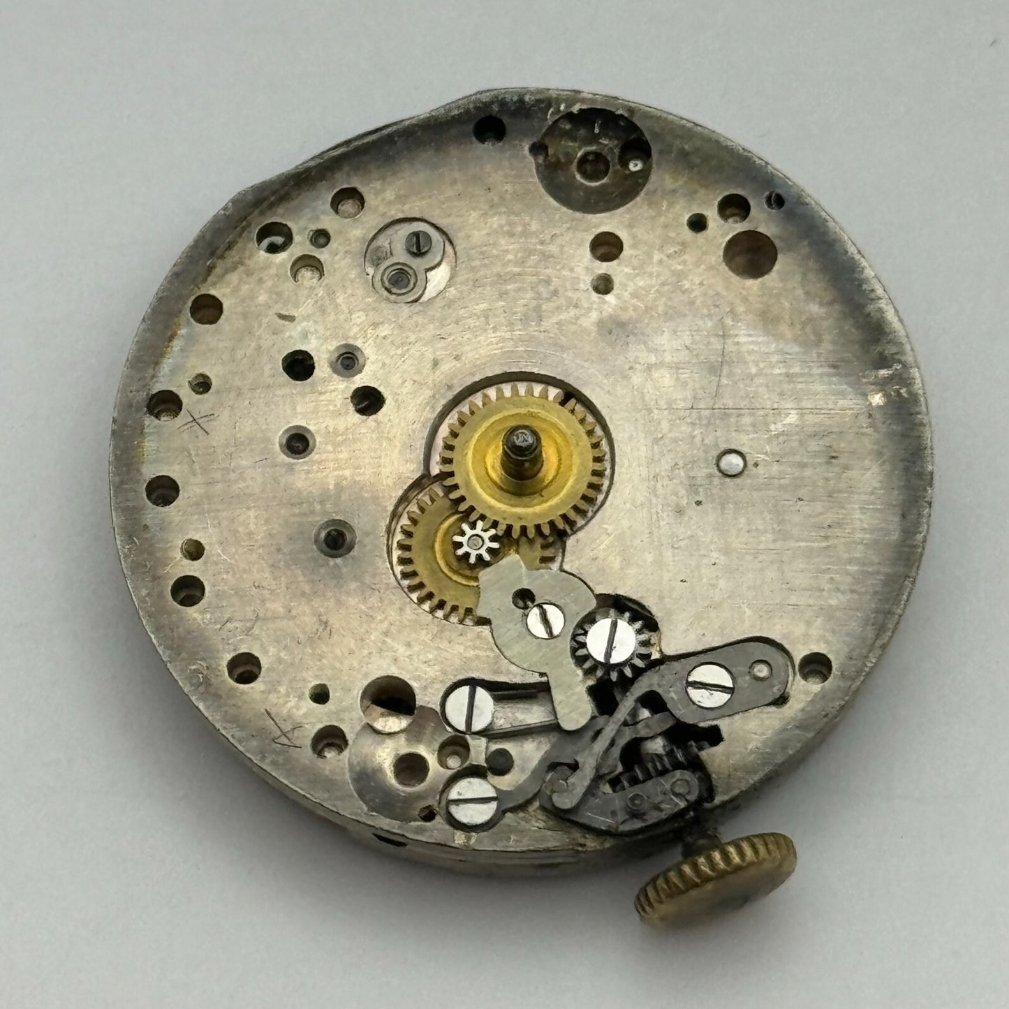 27.3mm Mens Unidentified 15 Jewels Trench Watch Movement Manual Wind Swiss PARTS